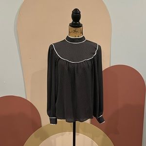 Who What Wear Polka Dot Top